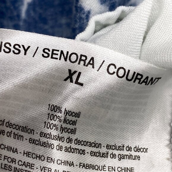 Vintage America Blues Shirt Womens XL Tye Dye Western Boho Flowy Lyocell Soft - Picture 8 of 9